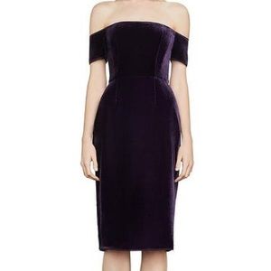 Velvet Off-The-Shoulder Dress. BCBGMaxazria.